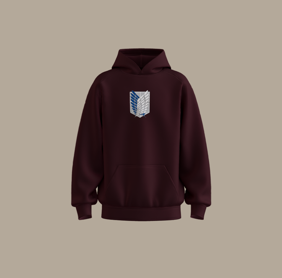 AOT Wings Embroidery Unisex Hoodie