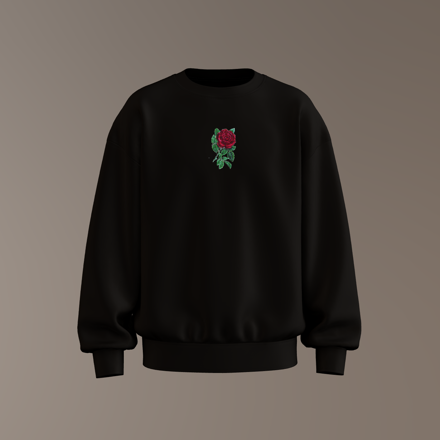ROSE Embroidery Unisex Sweatshirt