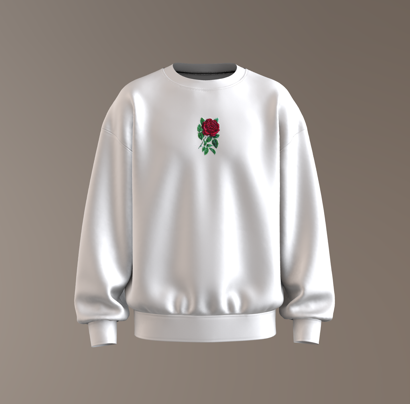 ROSE Embroidery Unisex Sweatshirt